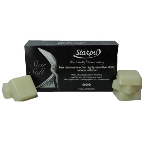 Воск полимерный высокоэластичный Starpil Star Soft 1 кг (в брикетах)