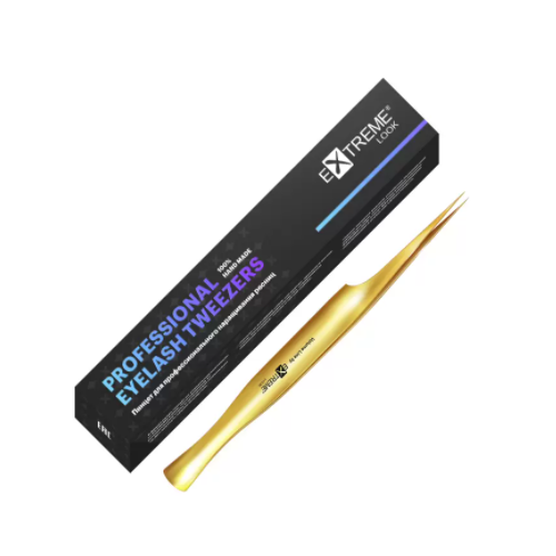 Пинцет для ресниц EXTREME LOOK "Gold Delicious" I Pro
