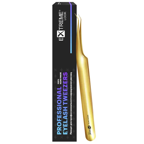 Пинцет для ресниц EXTREME LOOK "Gold Delicious"