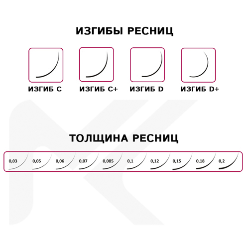 Коричневые ресницы MAK Perfect Brown (МИКС, 6 линий)