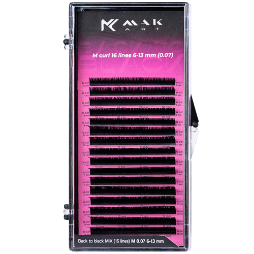 Черные ресницы MAKart Back to Black (МИКС, 16 линий)