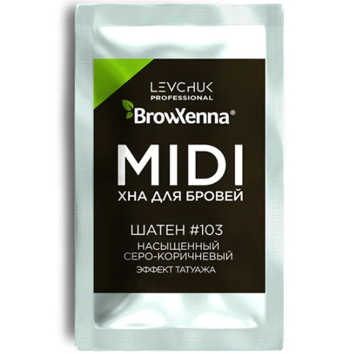 Хна для бровей BrowXenna MIDI в саше 3 г