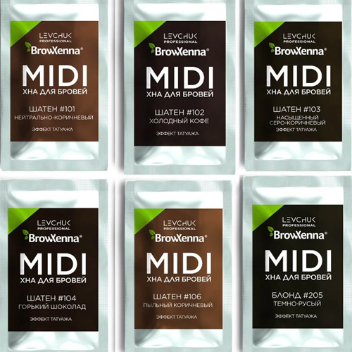 Хна для бровей BrowXenna MIDI в саше 3 г