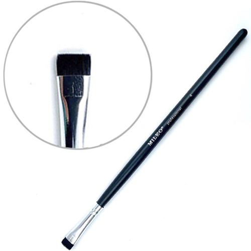 Кисть плоская Mileo №4 BLACK (оригинал)