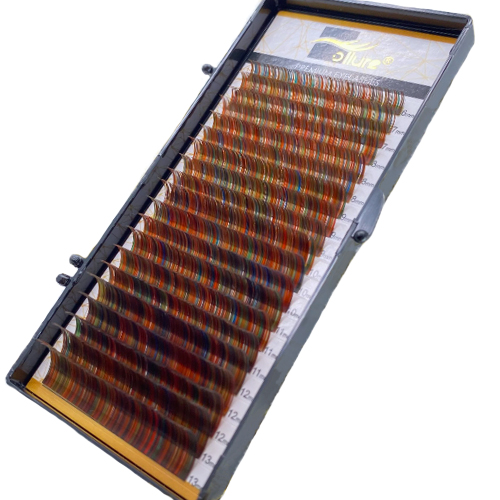 Колорированные ресницы OLLURE Multicolor (МИКС, 20 линий)