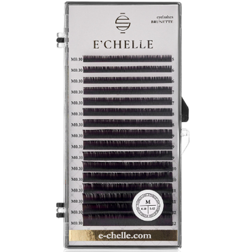 Коричневые ресницы E'CHELLE "BRUNETTE" (МИКС,16 линий)