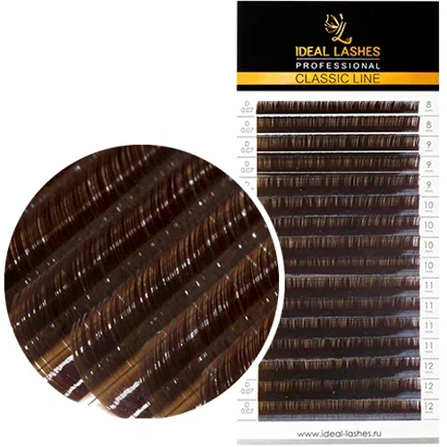 Коричневые ресницы Ideal Lashes Classic Line (МИКС, 16 линий)