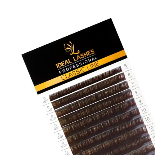 Темно-коричневые ресницы Ideal Lashes Classic Line (МИКС, 16 линий)