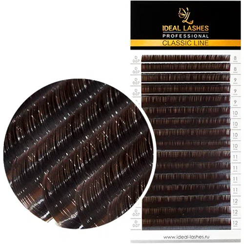 Темно-коричневые ресницы Ideal Lashes Classic Line (16 линий)