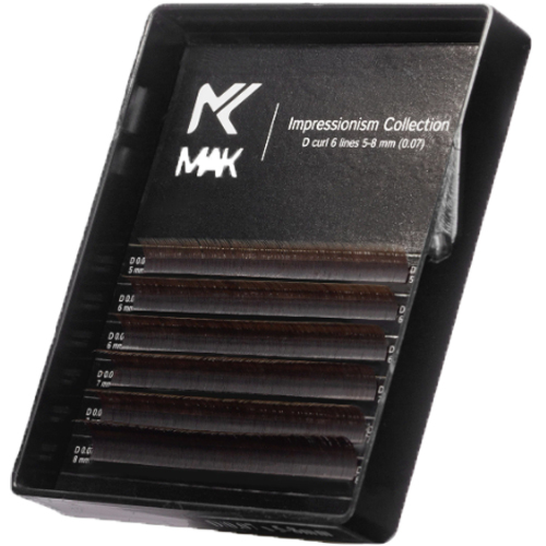 Коричневые ресницы MAK Perfect Brown (МИКС, 6 линий)