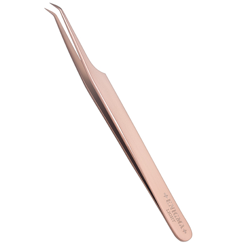 Пинцет для наращивания ресниц Enigma Light (Rose Gold)