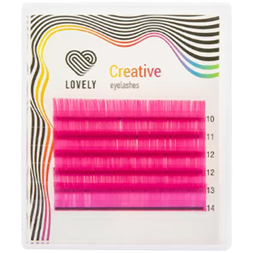 Цветные ресницы LOVELY (МИКС, 6 линий)