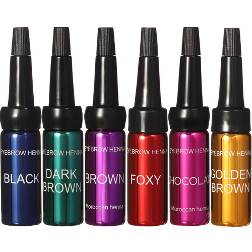 Хна для бровей EkkoBeauty (набор из 6-ти оттенков)
