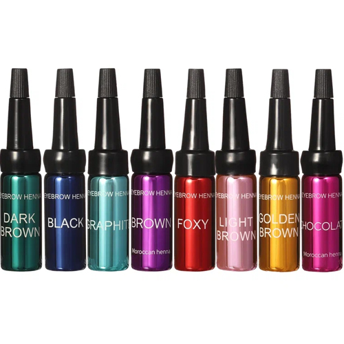 Хна для бровей EkkoBeauty (набор из 8-и оттенков)