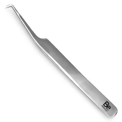 Пинцет для ресниц BE PERFECT Silver Г mini