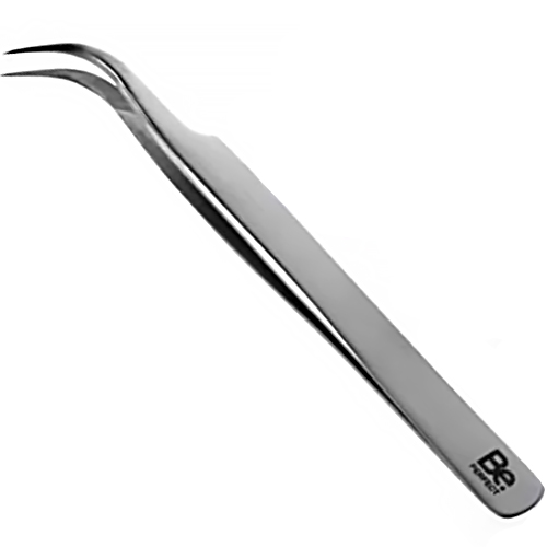 Пинцет для ресниц BE PERFECT SILVER Изогнутый