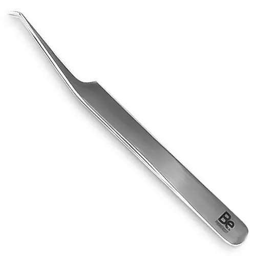 Пинцет для ресниц BE PERFECT Silver L mini