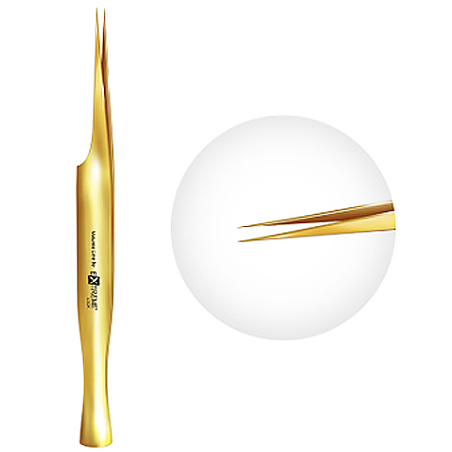 Пинцет для ресниц EXTREME LOOK "Gold Delicious" I Pro