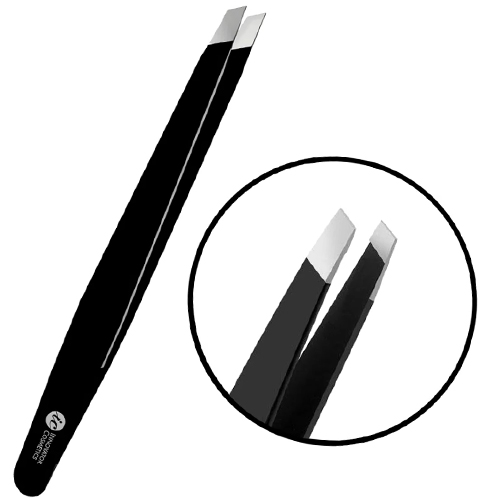 Пинцет Innovator Cosmetics для бровей ручной заточки прямой (скошенный)
