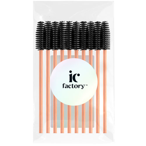 Щеточка для ресниц и бровей черная с бамбуковой ручкой IC FACTORY (10 шт.)