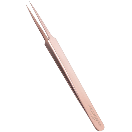 Пинцет для наращивания ресниц Enigma Light (Rose Gold)