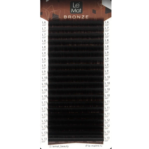 Коричневые ресницы Le Maitre "Bronze" Dark chocolate (20 линий)