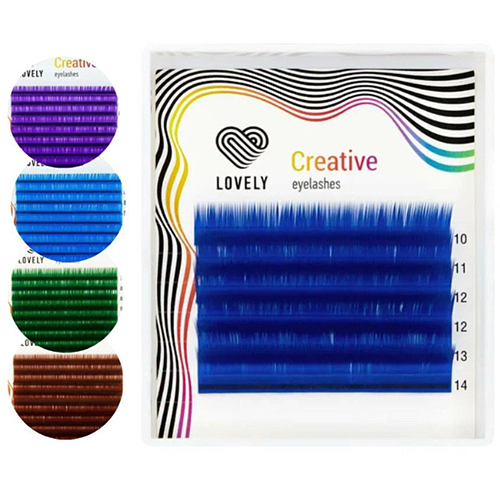 Цветные ресницы LOVELY (МИКС, 6 линий)