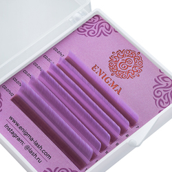 Ресницы цветные Enigma "Lavender" изгиб C, D (МИКС, 6 линий)