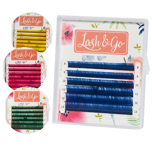 Цветные ресницы Lash&Go (МИКС, 6 линий)