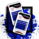 Цветные ресницы BEAUTY EYES (МИКС, 6 линий) Blue