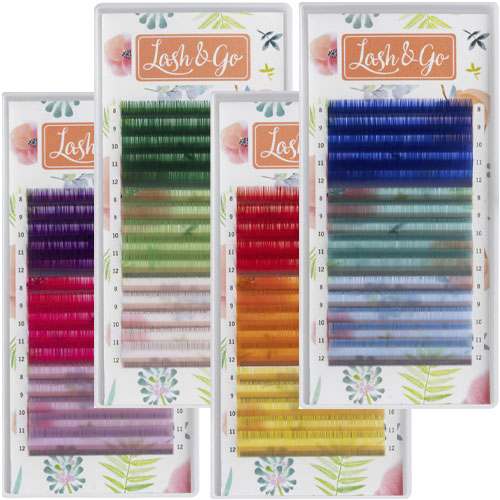 Цветные ресницы Lash&Go (МИКС, 15 линий)