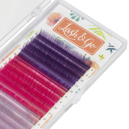Цветные ресницы Lash&Go (МИКС, 15 линий)