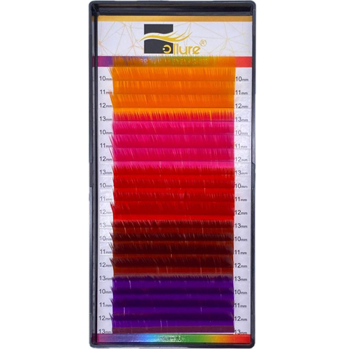 Цветные ресницы OLLURE Color MIX №2 (МИКС, 20 линий)