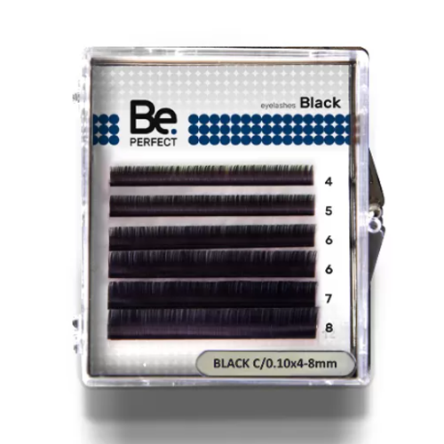 Черные ресницы BE PERFECT Black (МИКС, 6 линий)