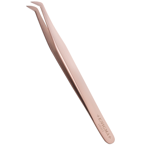 Пинцет для наращивания ресниц Enigma Light (Rose Gold)